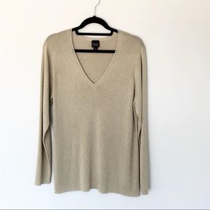 Eileen Fisher Metallic Top Gold sz X large